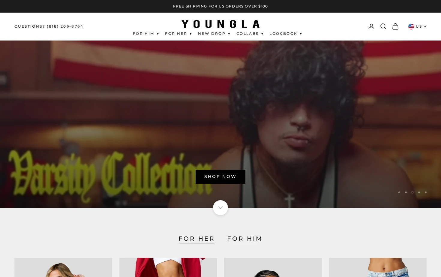 YoungLA 页面快照